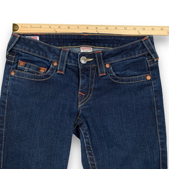 True Religion STELLA Jeans Size 27 Skinny‎ Low Rise Blue Denim (Actual 30x31) - Picture 11 of 15